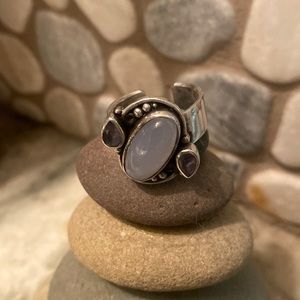 Sterling silver stone ring